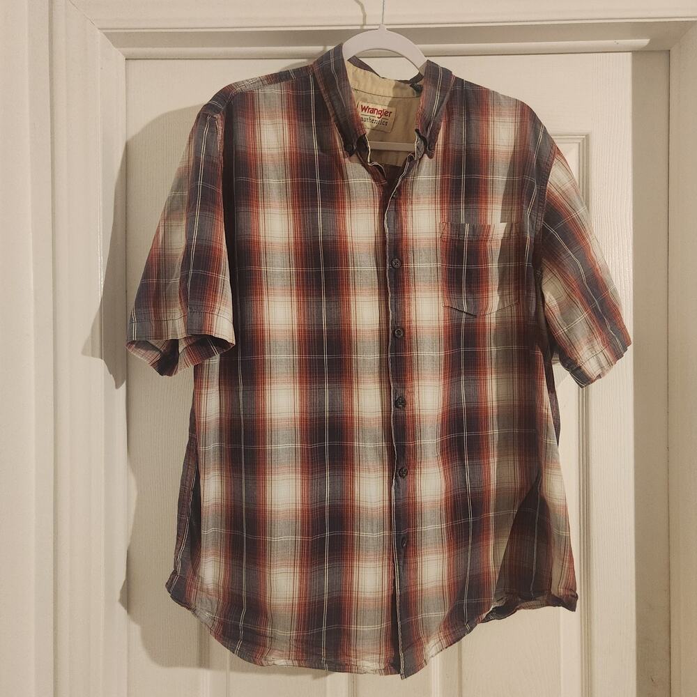 Wrangler Men's Shirt Short Sleeve Button Up Multicolor L